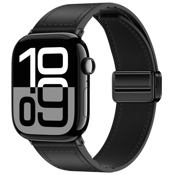 INF Armband i äkta läder med magnetlås för Apple Watch Series 8/9/Ultra 2