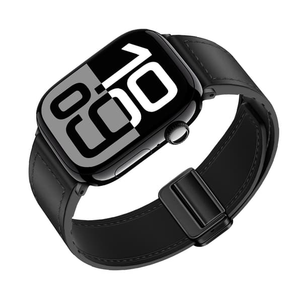 INF Armband i äkta läder med magnetlås för Apple Watch Series 8/9/Ultra 2