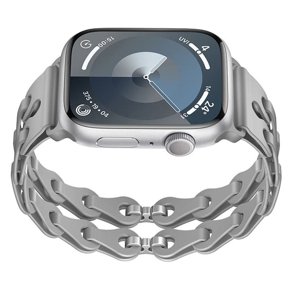 INF Silikonarmband för Apple Watch Series 1-9 & Ultra Grå 20 mm