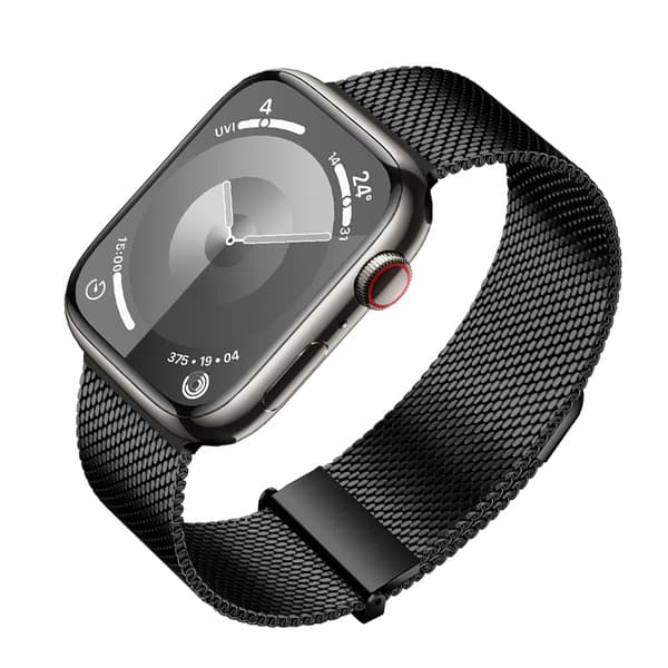 INF Grafit Milanese Loop-rem til Apple Watch Sort S