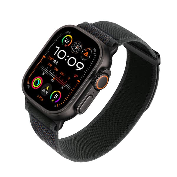 INF Nylon urrem kompatibel med Apple Watch - åndbar sport loop-rem til iWatch Series 8/7/6/5/4/3/2/1/SE/Ultra
