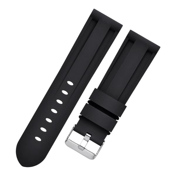 INF Silikonreim for Panerai Luminor Marina Sort 24 mm