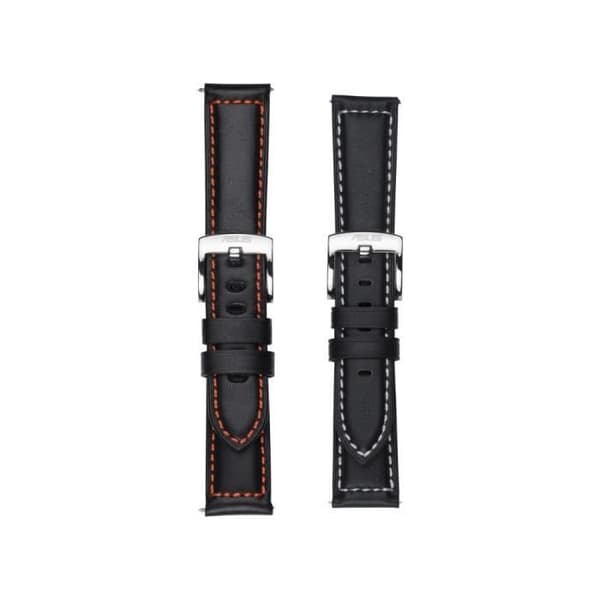 Reservbälte - ASUS - VivoWatch - Svart läder - Kompatibel med VivoWatch 5 - Rostfritt stål
