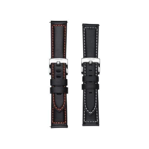 Reservbälte - ASUS - VivoWatch - Svart läder - Kompatibel med VivoWatch 5 - Rostfritt stål
