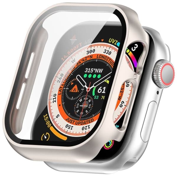 Apple Watch Series 10 46mm Fodral med Skärmskydd - Beige