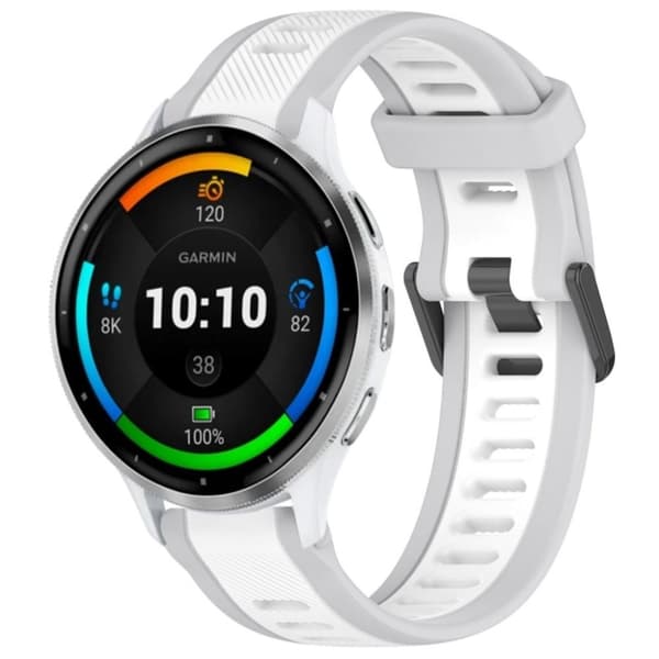 Garmin Venu 3 Tvåfärgat klockarmband i silikon - Vit/Grå