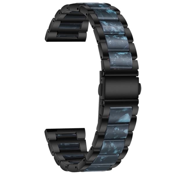 Garmin Venu/VivoActive 3 Music Klockarmband i rostfritt stål/resin - Svart/Blå