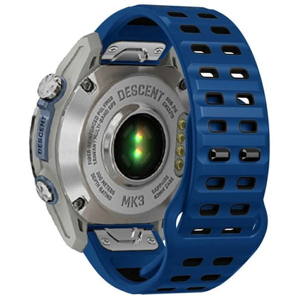 Garmin Fenix 8 47mm/7/6/6Pro etc. Tvåfärgat klockarmband i silikon - Blå