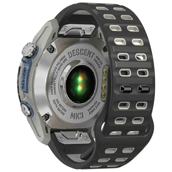 Garmin Fenix 8 47mm/7/6/6Pro etc. Tvåfärgat klockarmband i silikon - Grå