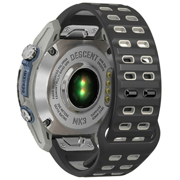 Garmin Fenix 8/E 47mm etc. Tvåfärgat klockarmband i silikon - Grå