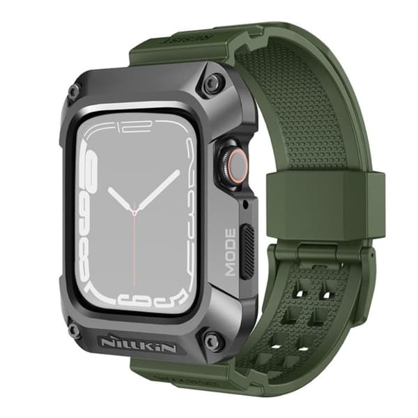 NILLKIN Apple Watch 6/5/4/SE 44mm Klockarmband med Skal - Grön