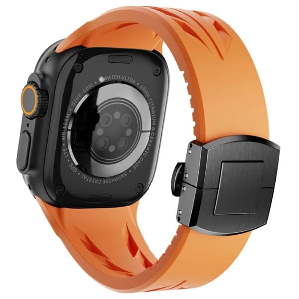 Apple Watch 10 46mm, 9/8/7 45mm, Ultra/Ultra2 49mm, etc. Klockarmband - Orange