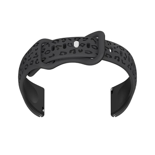 INF Grå og svart silikon klokke reim - 18mm
