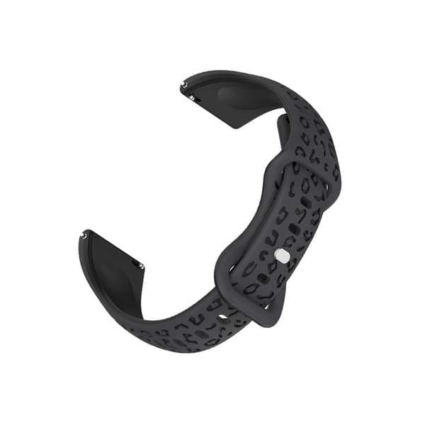 INF Grå og svart silikon klokke reim - 18mm