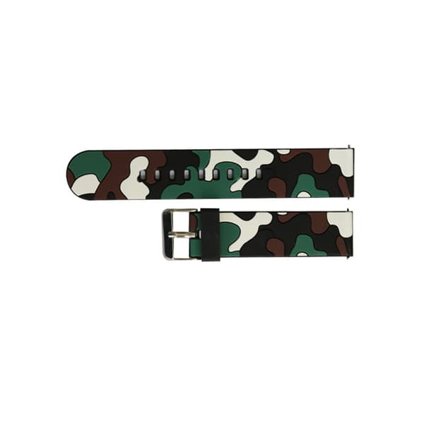 INF Valkoinen Camo-kellohihna - 20 mm