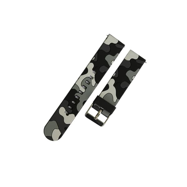 INF Kamouflagegrått silikonarmband för klocka - 20 mm
