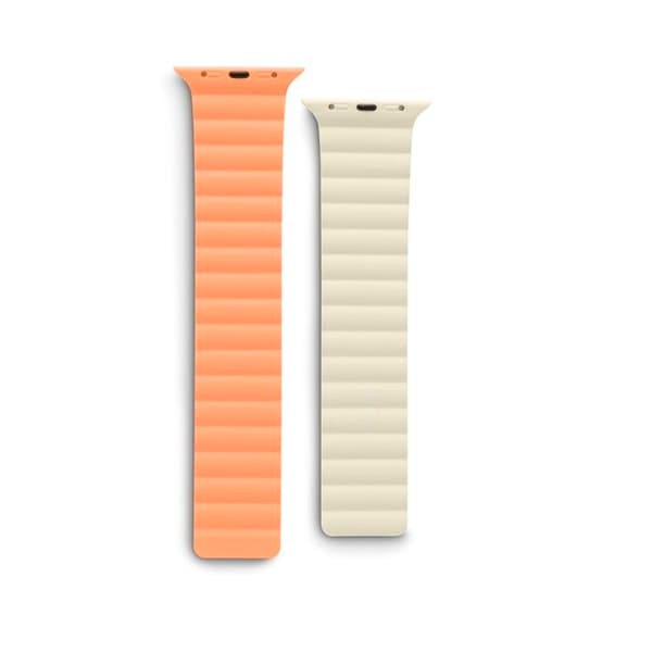 Armband magn. "Fantastic Feel" för Apple Watch 38/40/41mm, orange/beige
