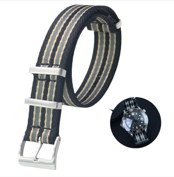INF Klockarmband i nylon för Omega Seamaster, Speedmaster, Planet Ocean