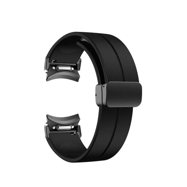 INF 20 mm svart silikonreim til Samsung-klokke med metallspenne