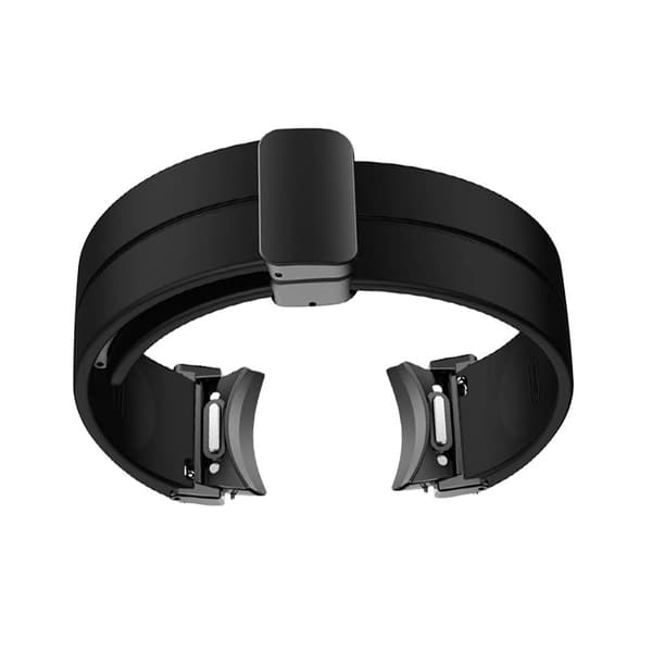INF 20 mm svart silikonreim til Samsung-klokke med metallspenne
