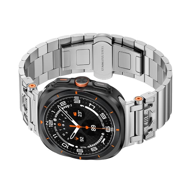 INF Sølvfarget reim i rustfritt stål til Samsung Watch Ultra 47 mm