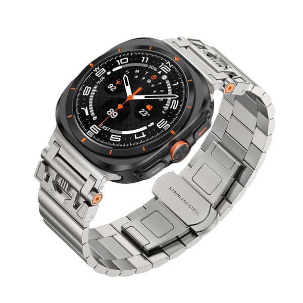 INF 47 mm:n Starlight ruostumattomasta teräksestä valmistettu ranneke Samsung Watch Ultra -älykellolle