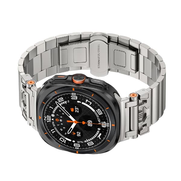 INF 47 mm:n Starlight ruostumattomasta teräksestä valmistettu ranneke Samsung Watch Ultra -älykellolle