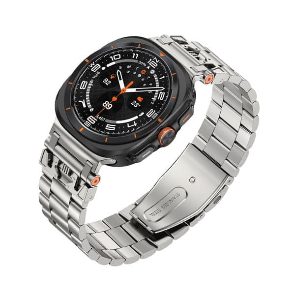 INF Titaaninvärinen metallinen ranneke Samsung Galaxy Watch 7 Ultra 47mm:lle