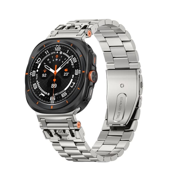 INF Titaaninvärinen metallinen ranneke Samsung Galaxy Watch 7 Ultra 47mm:lle