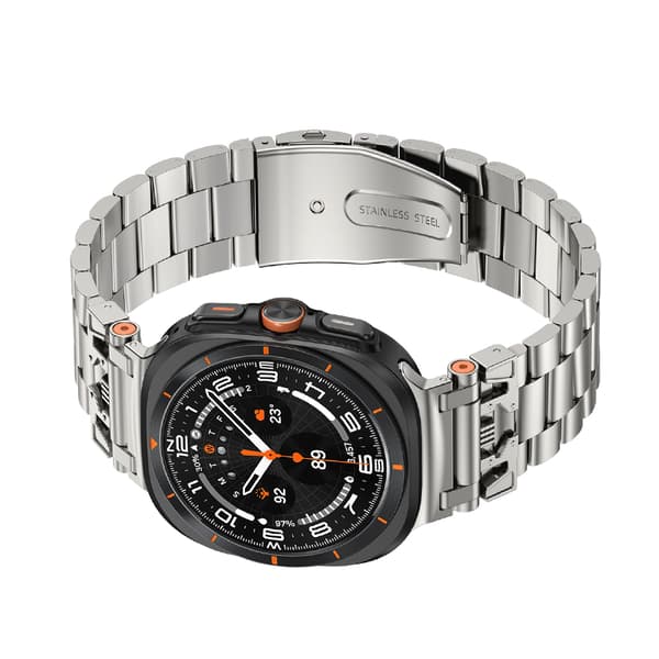 INF Titaaninvärinen metallinen ranneke Samsung Galaxy Watch 7 Ultra 47mm:lle