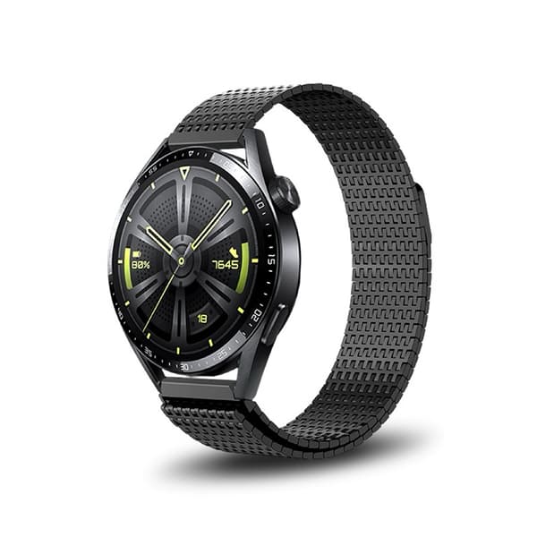 INF Svart klokkereim i rustfritt stål - 22 mm - For Huawei GT4/GT2/GT3