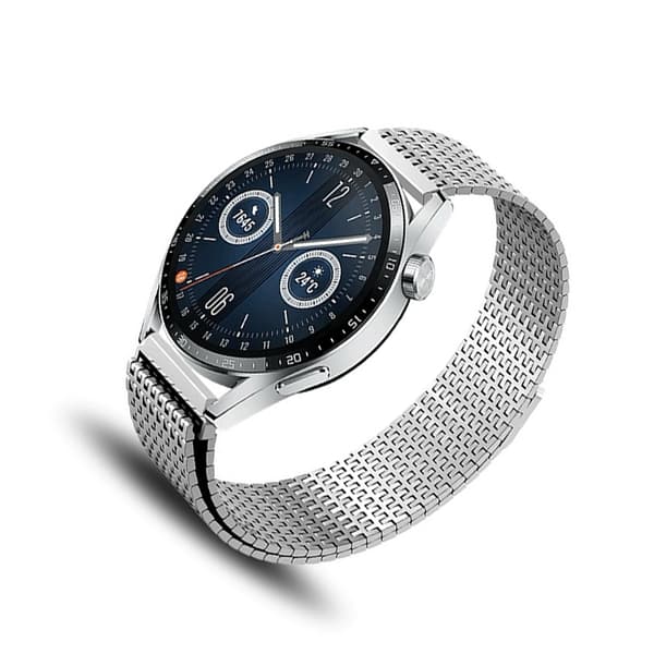 INF Sølvfarget klokkereim i rustfritt stål for Huawei GT-serien - 42/44/45/49 mm