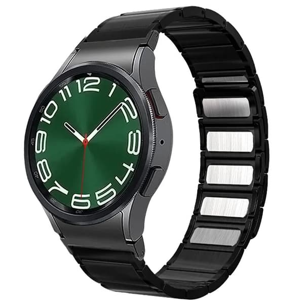 INF Rem i rustfritt stål til Samsung Watch 6/5/4 - Sort