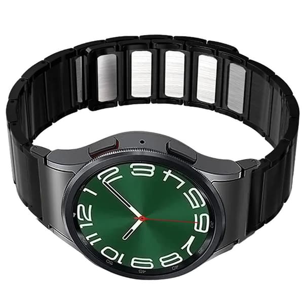 INF Rem i rustfritt stål til Samsung Watch 6/5/4 - Sort