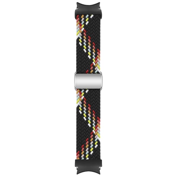 INF Nylon-klokkereim for Samsung Watch 7 - Svart regnbue