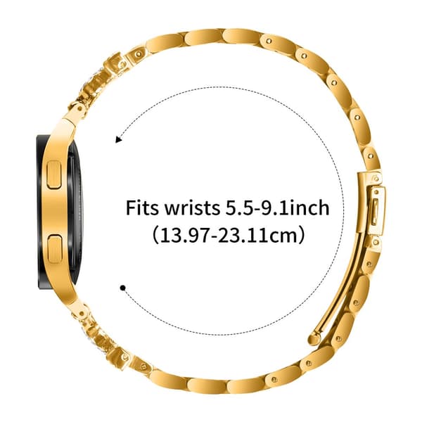 INF Rem i rustfritt stål til Galaxy Watch4/5/6 - Gull