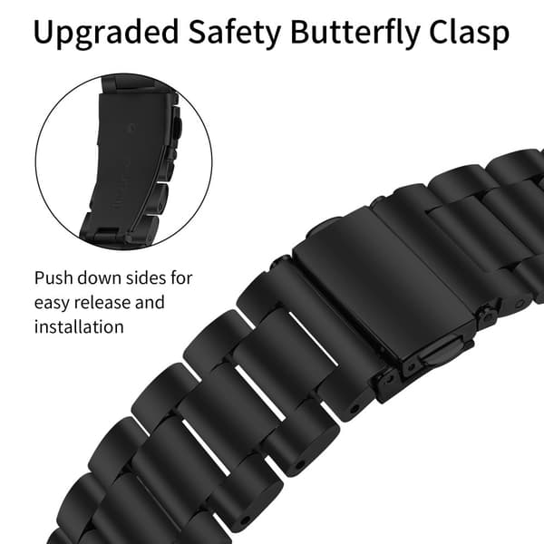 INF Skinnende klokkereim med tre perler for Fitbit Versa 3/4/Sense 2
