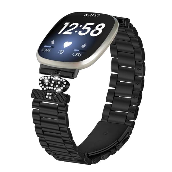 INF Skinnende klokkereim med tre perler for Fitbit Versa 3/4/Sense 2