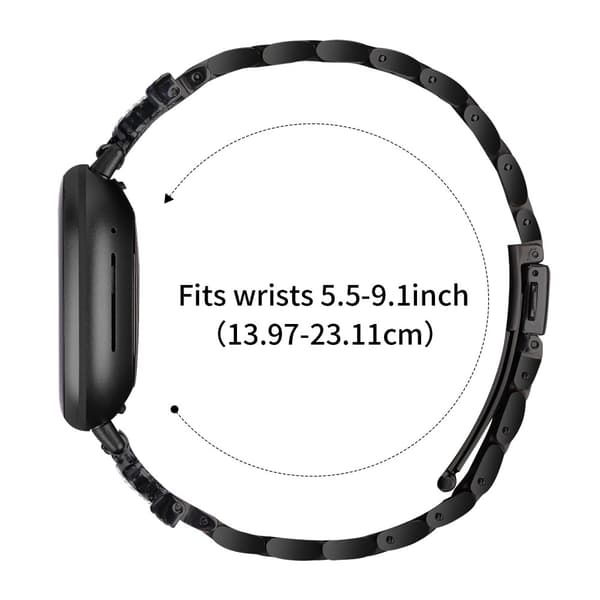 INF Skinnende klokkereim med tre perler for Fitbit Versa 3/4/Sense 2