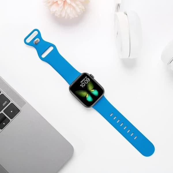 Sportarmband i mjukt silikon kompatibel med Apple Watch Band 38 mm 40 mm 41 mm Kompatibel med iWatch Series 7 6 5 4 3 2