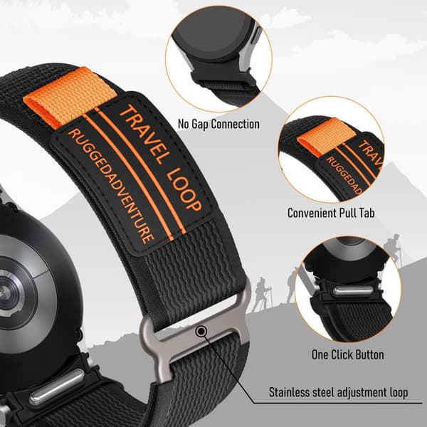 INF Vävd nylon klockarmband för Samsung Watch 4/5/6/7