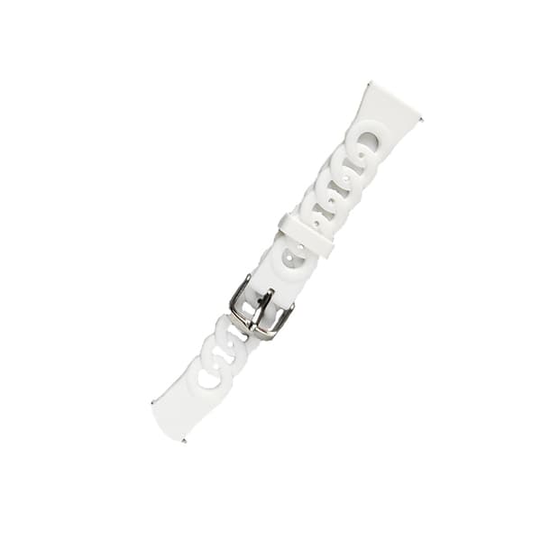 INF Silikonerem til smartwatch - kompatibel med Samsung & Huawei Hvid M