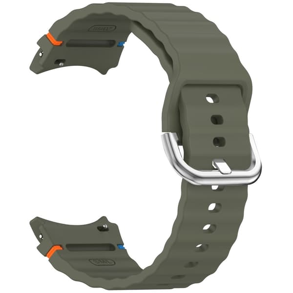 INF Samsung Watch 7 Wave rem - Sølvspænde (falmebestandig) - Hæregrøn