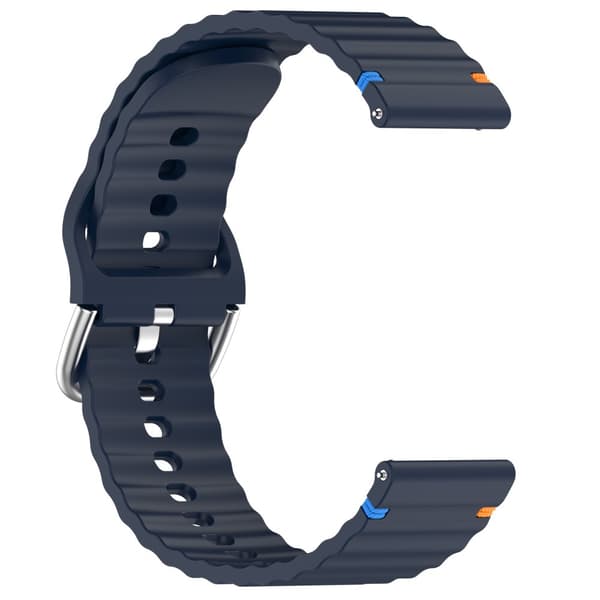 INF Silikonreim til Galaxy Watch, 20 mm bølgestropp med spenne i rustfritt stål