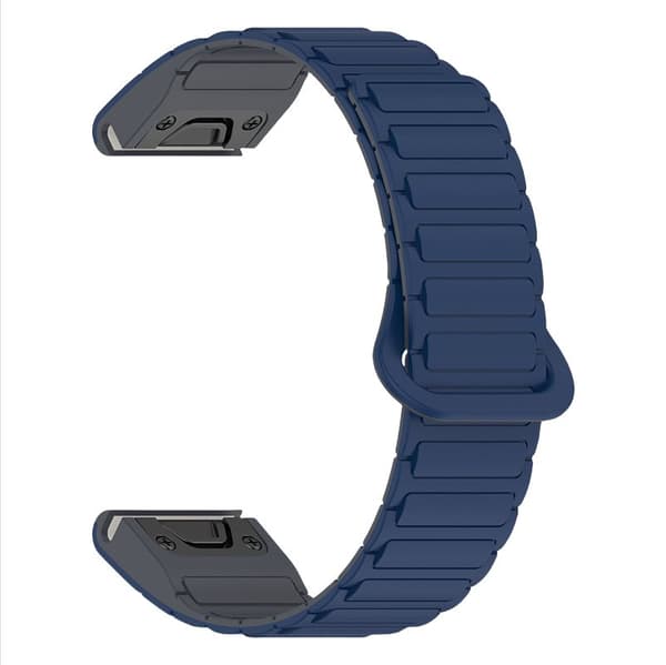 INF Hurtigutløser silikon magnetisk klokke reim for Garmin Fenix 8/7X/Epix Blå 26 mm