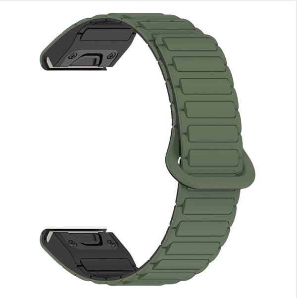 INF Silikoninen kellonranneke Garmin Fenix 8/7X/Epix -kellolle Ruohon väri 22 mm