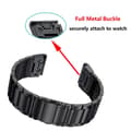Miniatyrbilde 3 av 4: INF 20mm hurtigutløser klokkereim i rustfritt stål for Garmin Fenix 7s - Svart