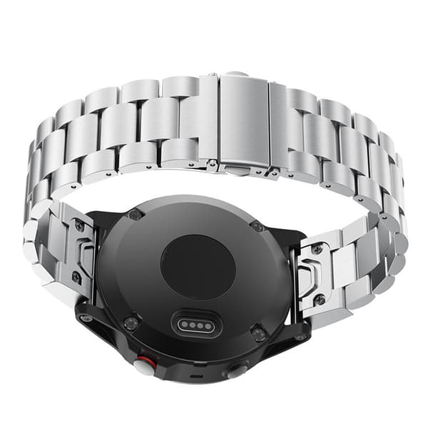INF Sølv hurtigutløser armbånd med tre perler for Garmin Fenix 7 (22 mm)