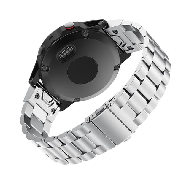 INF Sølv hurtigutløser armbånd med tre perler for Garmin Fenix 7 (22 mm)