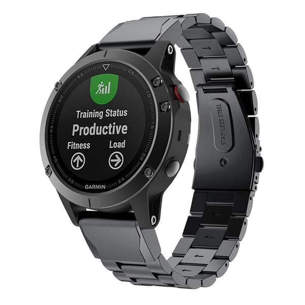 INF Garmin Fenix 6X hurtigutløser-klokkereim - Svart (26 mm)
